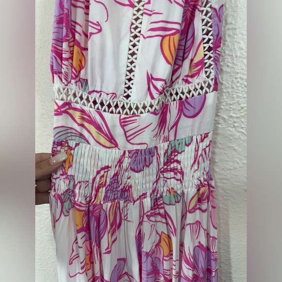 Anthropologie Abel The Label Azalea Pink Halter Maxi Dress Women’s Size XS Boho - Picture 8 of 16